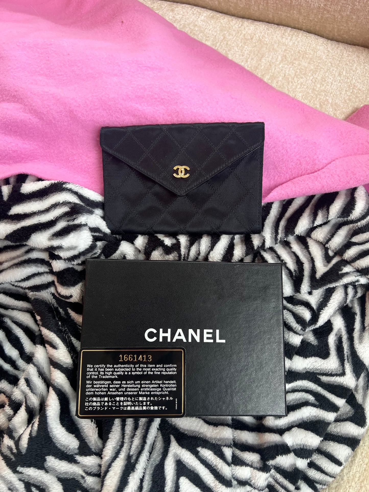 Chanel Satin Pouch