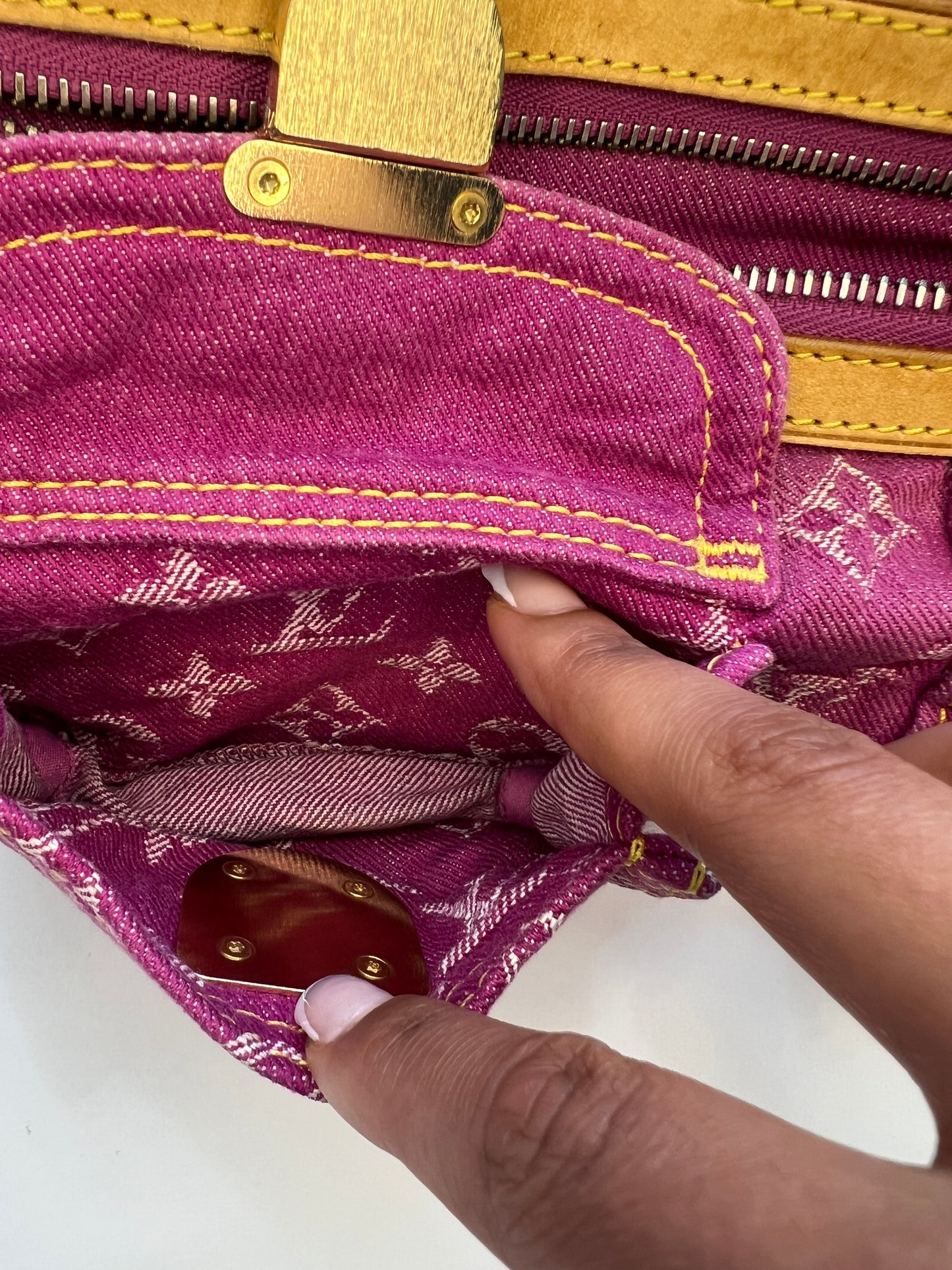 Louis Vuitton Pink Denim Baggy PM
