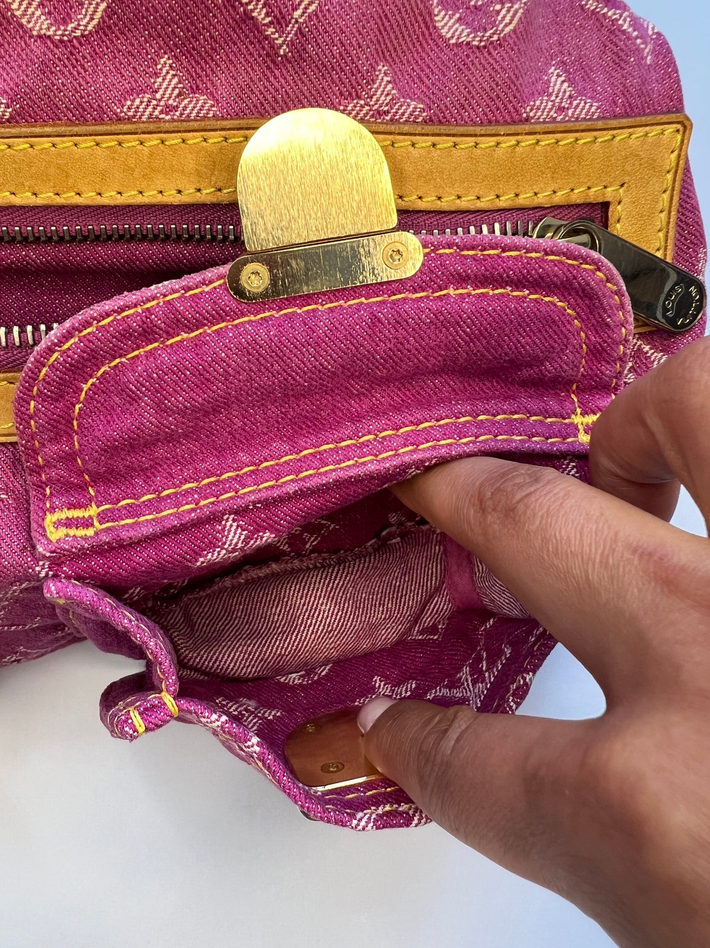 Louis Vuitton Pink Denim Baggy PM