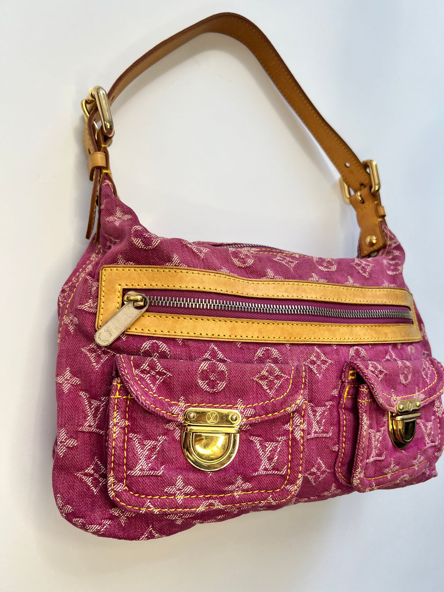 Louis Vuitton Pink Denim Baggy PM