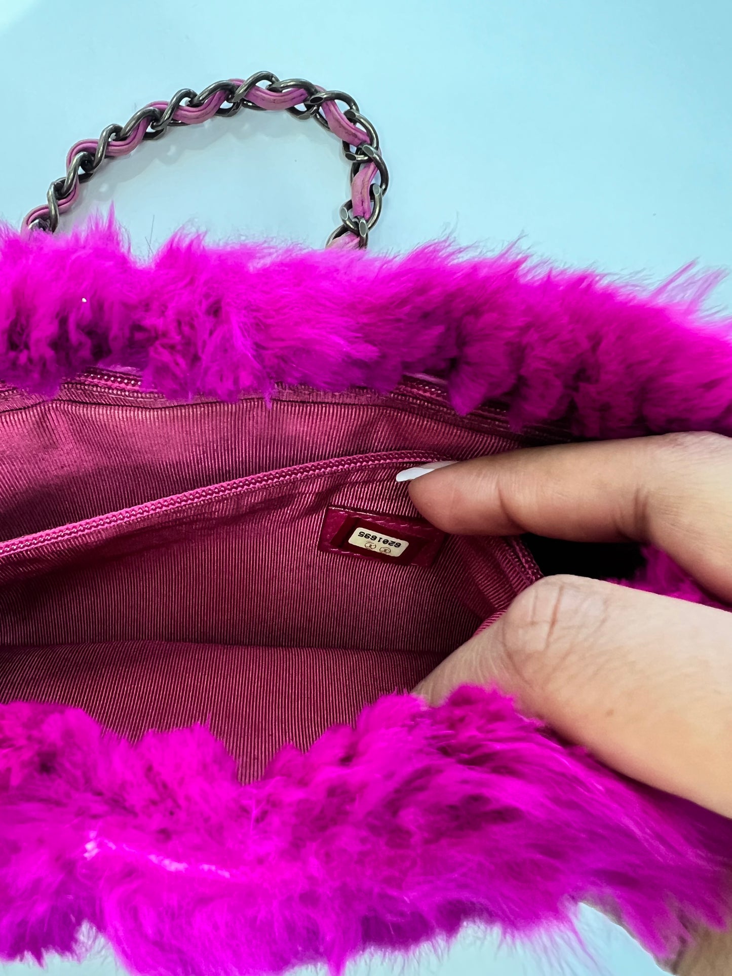 Chanel Pink Fur Bag