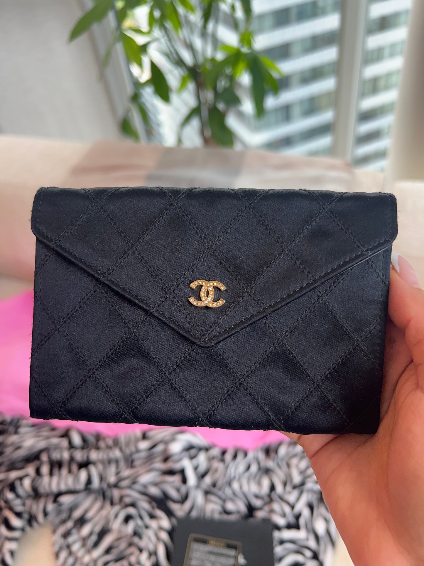 Chanel Satin Pouch